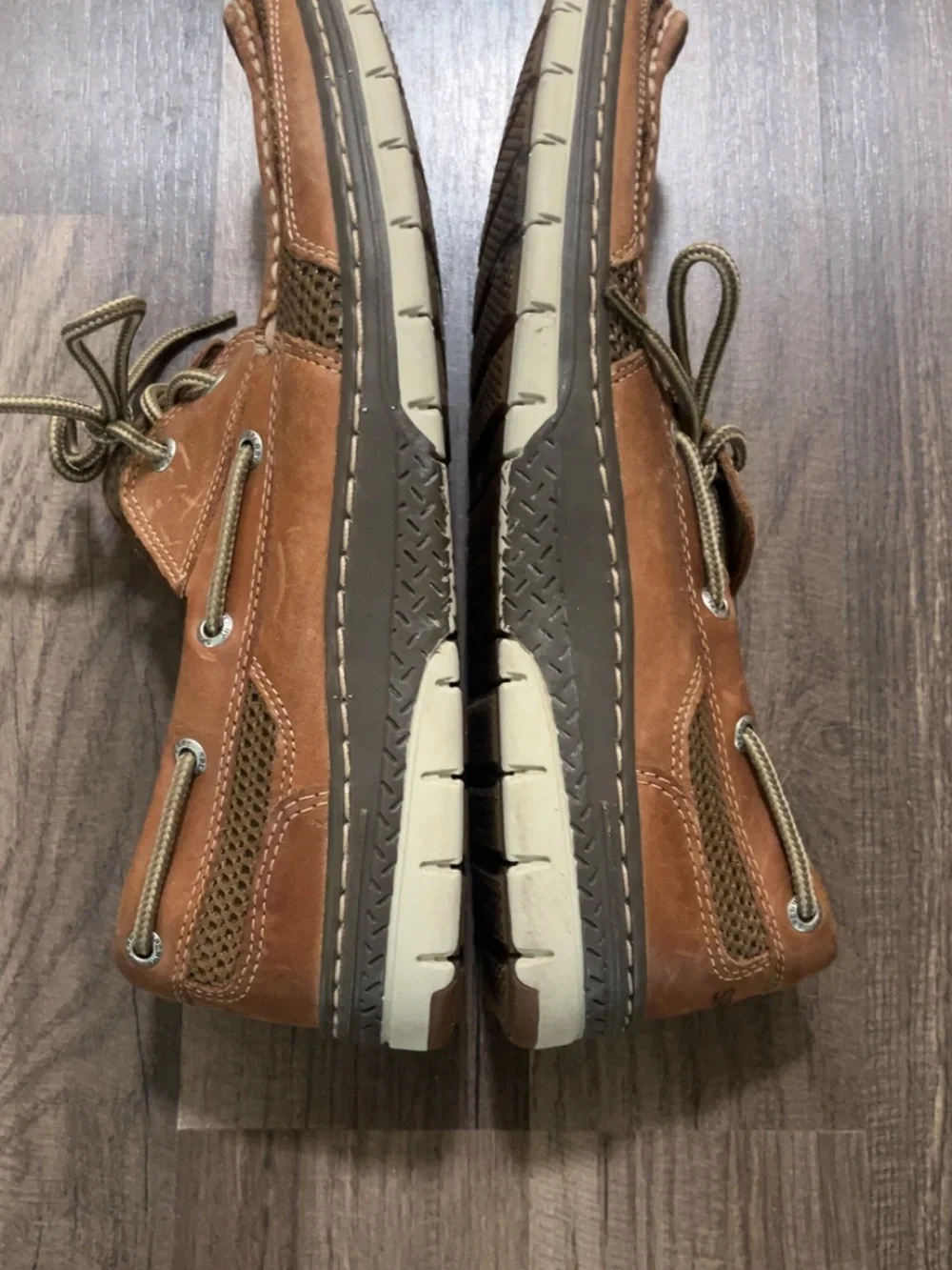 SPERRY TARPON Ultralite Boat Shoes Mens Brown 10 Memory Foam
